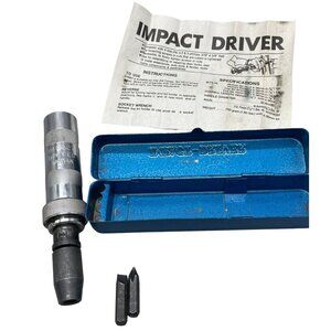 impact driver blue metal case includes 2 bits made in Tawain READ